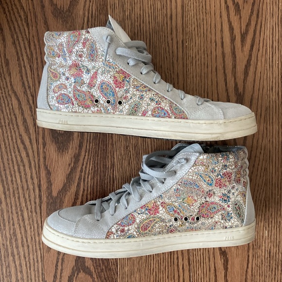 P448 skate w paisley high top shoe sz 41 (10) - Picture 6 of 11